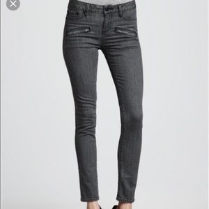 Vince Grey Zippered Pocket Moro Skinny Jean